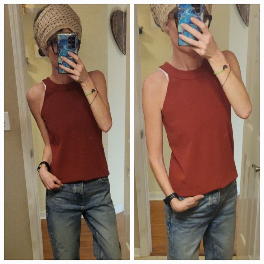 Beautiful Structured Ann Taylor Shell Tank With Stretch